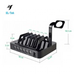 Portable mobile phone charger 6 usb port charging stand power dock station